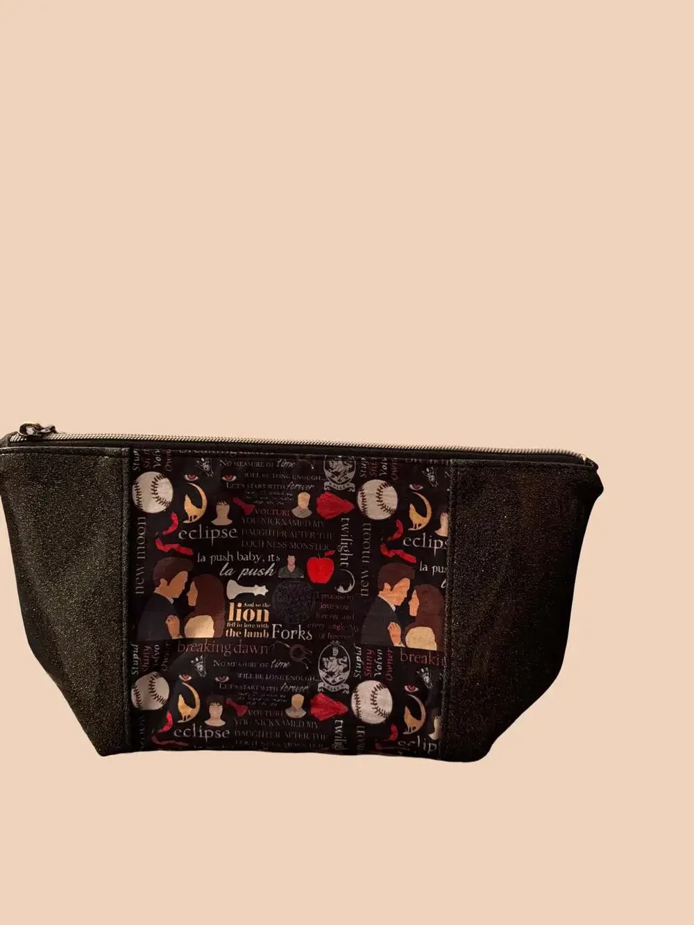 MEIKIUP Movie Inspired Gift Edward Inspired Makeup Bag Movie Fans (Sparkle Bag)